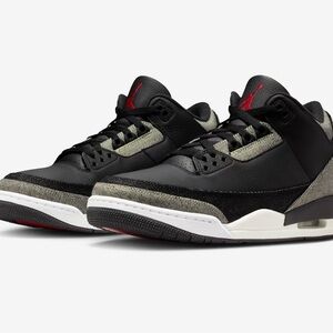 Jordan 3 Nike Black and Gray Air Sneakers Levi’s